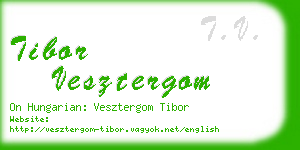 tibor vesztergom business card
